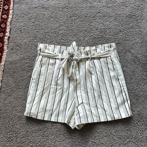 Great Jones Striped Tie Waist Shorts